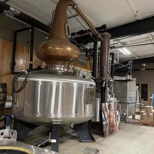 the interior of a brewery