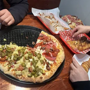 pizza, food