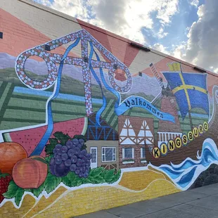 Wall outside restaurant