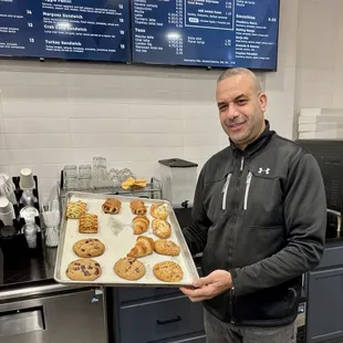 Sam was showcasing freshly baked pastries, and he was very friendly!