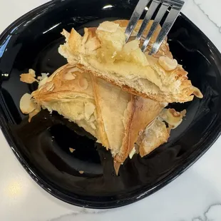 The almond croissant contained a generous amount of almond filling!