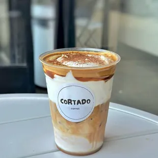 EINSPÄNNER * ICED  SHORT LATTE + HOUSE-MADE HAZELNUT CREAM - Perfect!