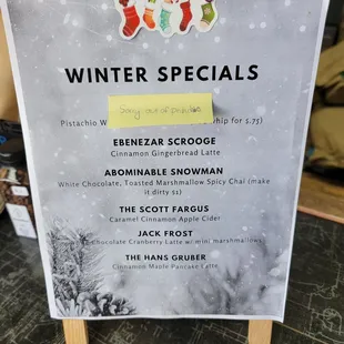 Winter specials