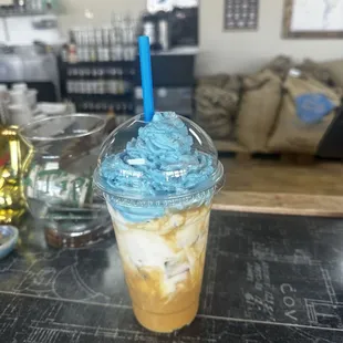 I got an oat milk Caramel Sagan latte