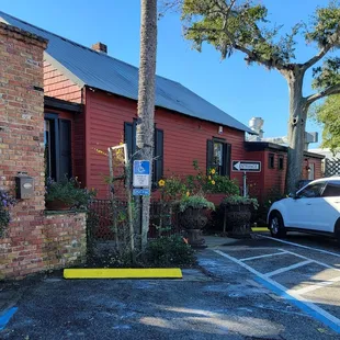 Entrance from parking lot