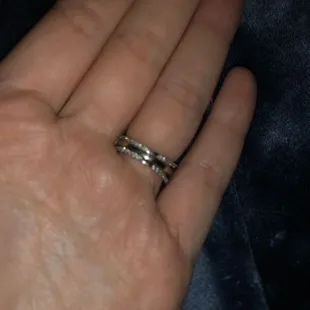 You can see where metal was added to resize the ring.