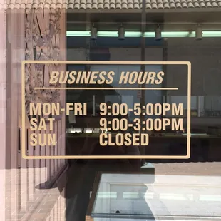 Regular hours.