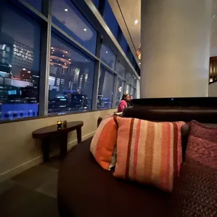 Seating area by window view