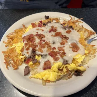 "Garbage" - was very good.  Great hash browns