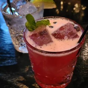 a close up of a drink