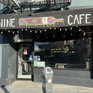 the front of the restaurant