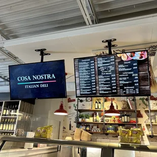 menus on the wall