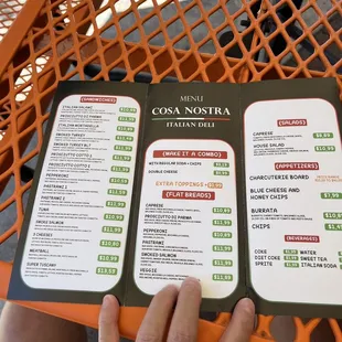 the menu