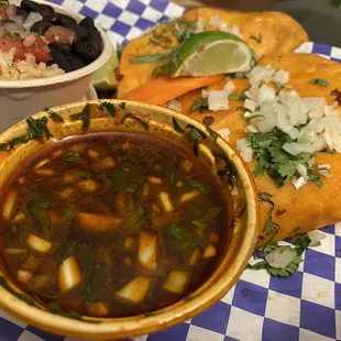 a plate of mexican food