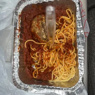 Spaghetti and Meatball lunch