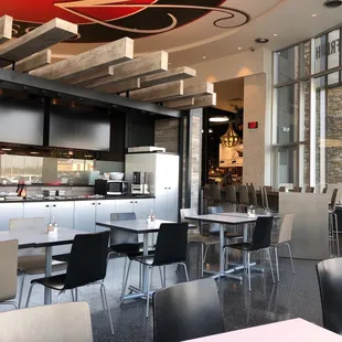 Cafeteria seating.