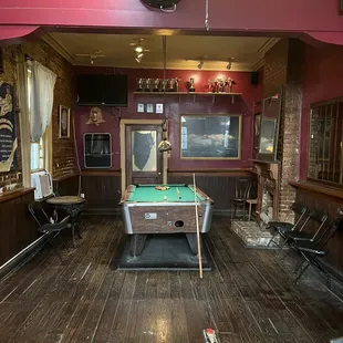 Very cool little back room pool table