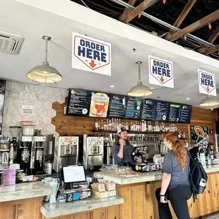 Menu and order counter