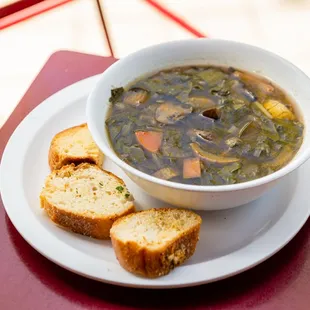 soup and bread