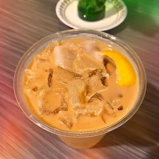 Iced Honey Halvah latte