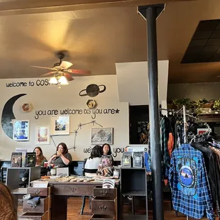 customers in a coffee shop