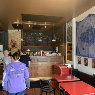customers in a coffee shop