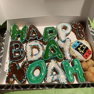 Birthday donuts
