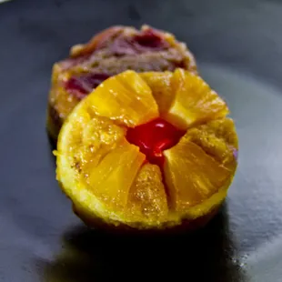 a piece of fruit on a plate