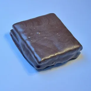 Inside-Out S'mores (graham crackers with marshmallow crème dipped in chocolate)