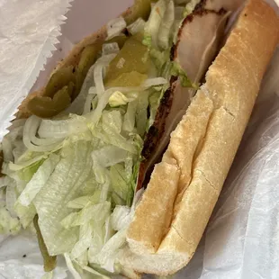 Turkey Diablo but I remixed; changed it so much it wasn&apos;t that. I added sharp prov. It was amazing. My new &quot;sammich&quot; spot.
