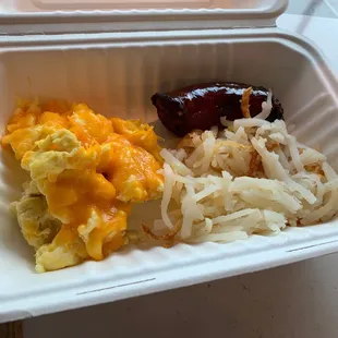 Breakfast from the hot bar