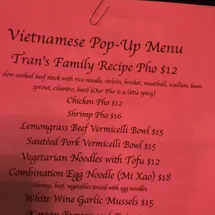Tran 's Family Recipe Pho