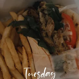 Jerk Chicken Pita Sandwich Combo