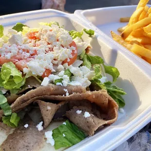 Gyro Supreme and fries