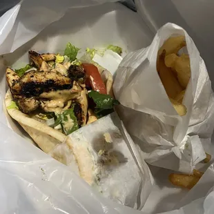 Jerk Pita Sandwich