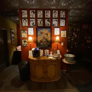 a bar in the middle of the room