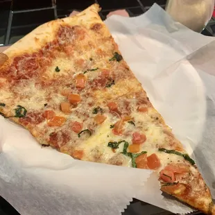 a slice of cheese pizza