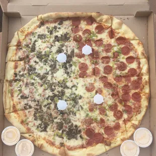 LARGE 24" pizza. This thing is huge...and awesome.