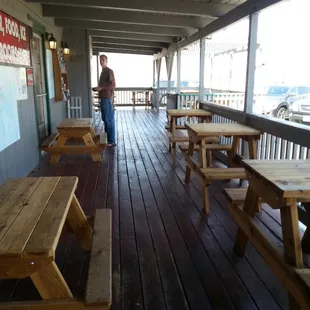 Outside seating