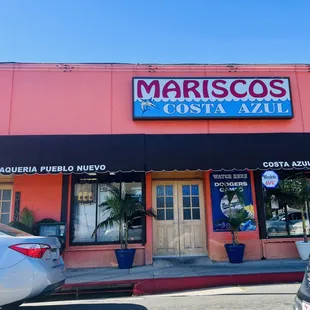 Street view of storefront.