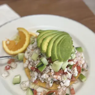 Tostada de Ceviche de Cameron