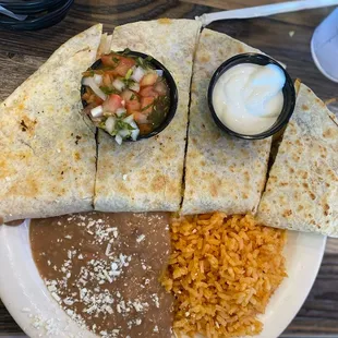 Quesadilla lunch