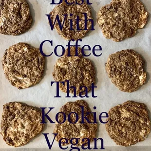 These Vegan Kookies really are best with coffee!!