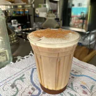 Pumpkin Spice Latte w/ Cold Brew  Homemade pumpkin spice syrup