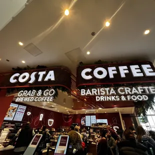 the interior of a coffee shop