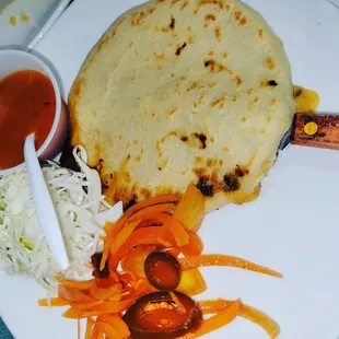 a plate of mexican food