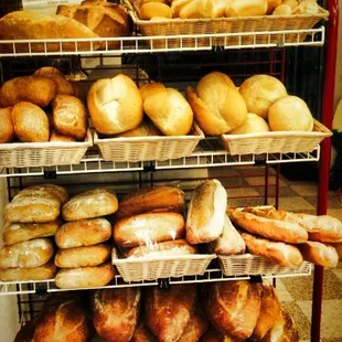 a variety of breads and pastries