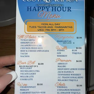 Happy Hour Menu