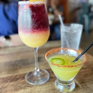 Sangría, Spicy Mexican Martini, both delicious!