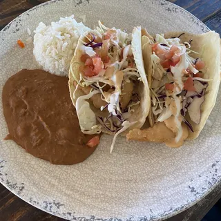 Shrimp Ensenada Taco Plate